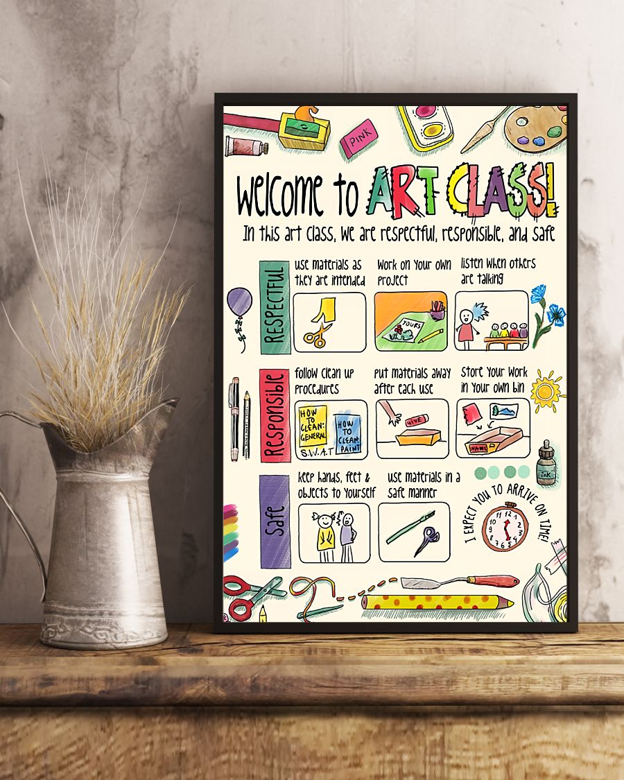  Kashe In This Classroom History Class Rules Poster Canvas,  Gifts For Student Teacher, Motivational Classroom Welcome Wall Art Decor,  Back To School Gifts: Posters & Prints