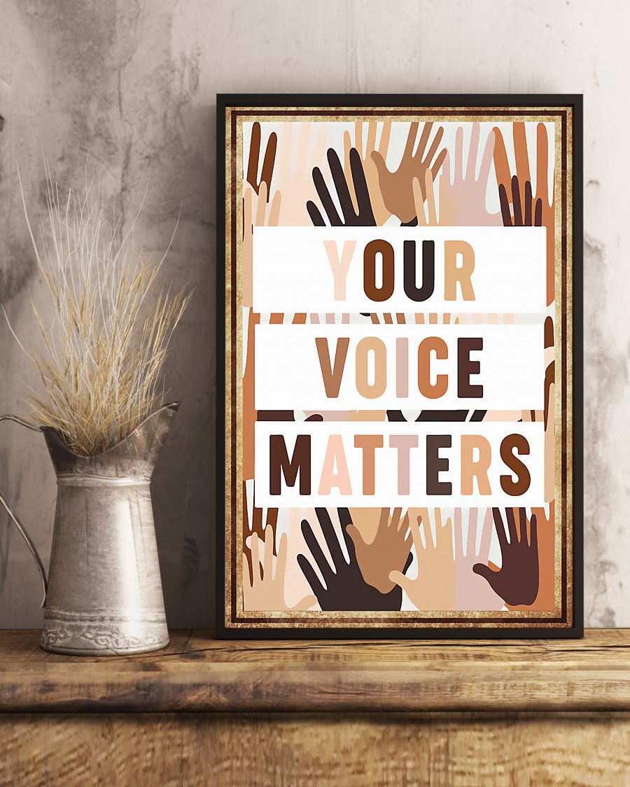 Teacher Classroom Poster Your Voice Matters | Student Wall Art Back to School Gift for Teacher