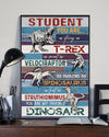 Teacher Classroom Canvas Student You Are As Strong As T-Rex | Student Wall Art Back to School Gift for Teacher