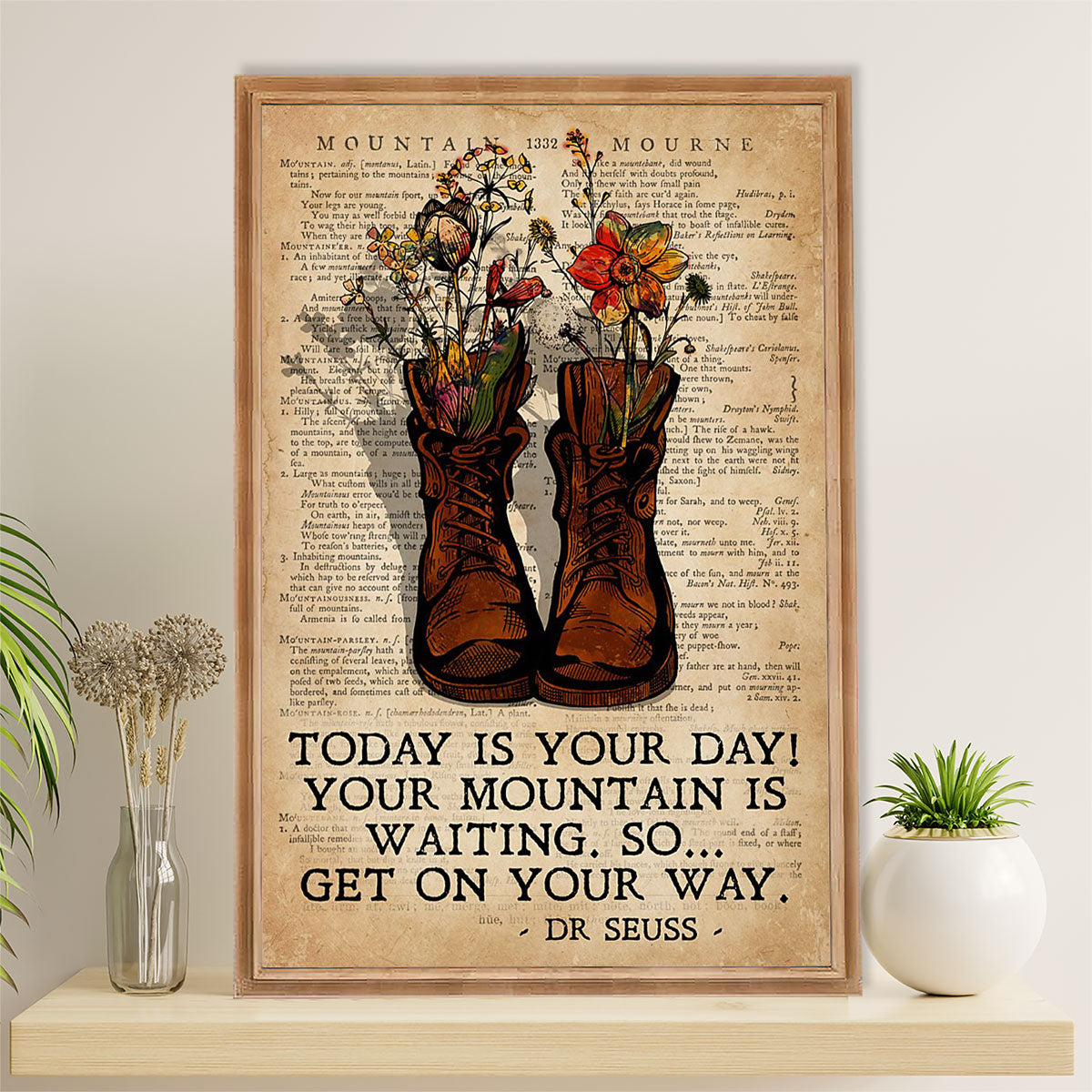 Camping Canvas | Hiking - Today Is Your Day | Wall Art Gift for Campers