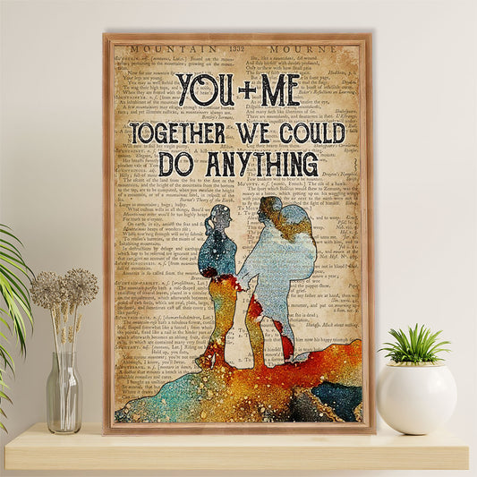 Camping Poster | Couple - You & Me Together We Could Do Anything | Wall Art Gift for Camper