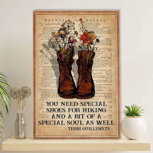 Camping Poster | Hiking - You Need Special Shoes For Hiking | Wall Art Gift for Camper