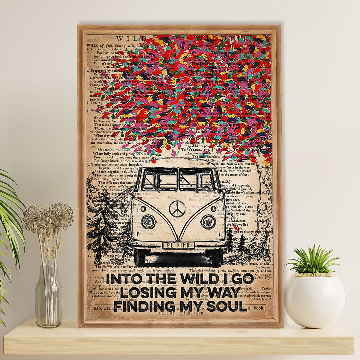 Camping Canvas | Into The Wild I Go Losing My Way Finding My Soul | Wall Art Gift for Campers