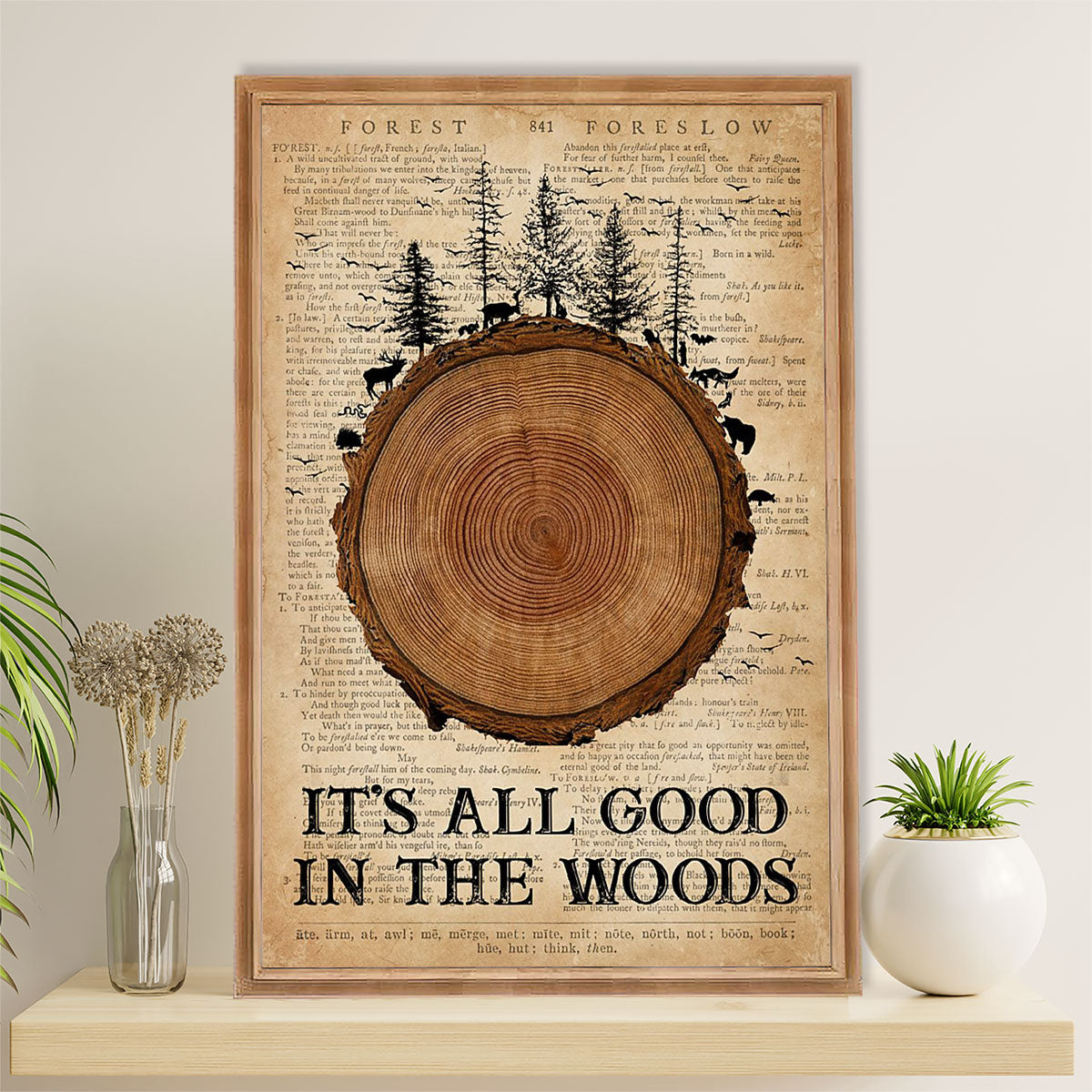 Camping Canvas | It's All Good In The Woods | Wall Art Gift for Campers
