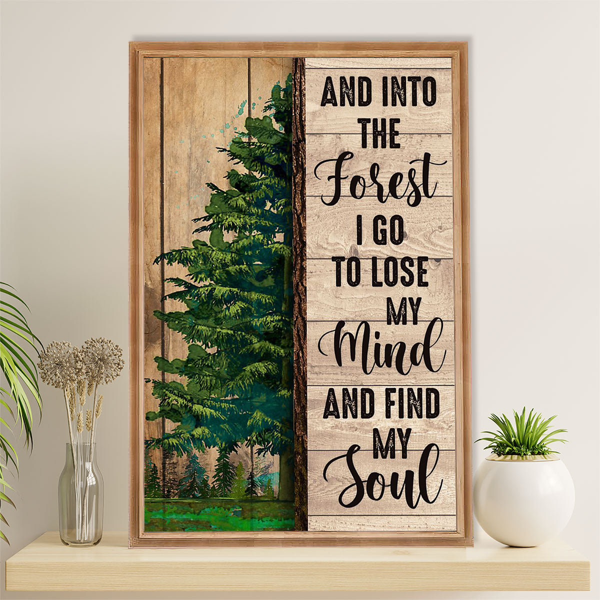 Camping Canvas | Into The Forest I Go To Lose My Mind | Wall Art Gift for Campers