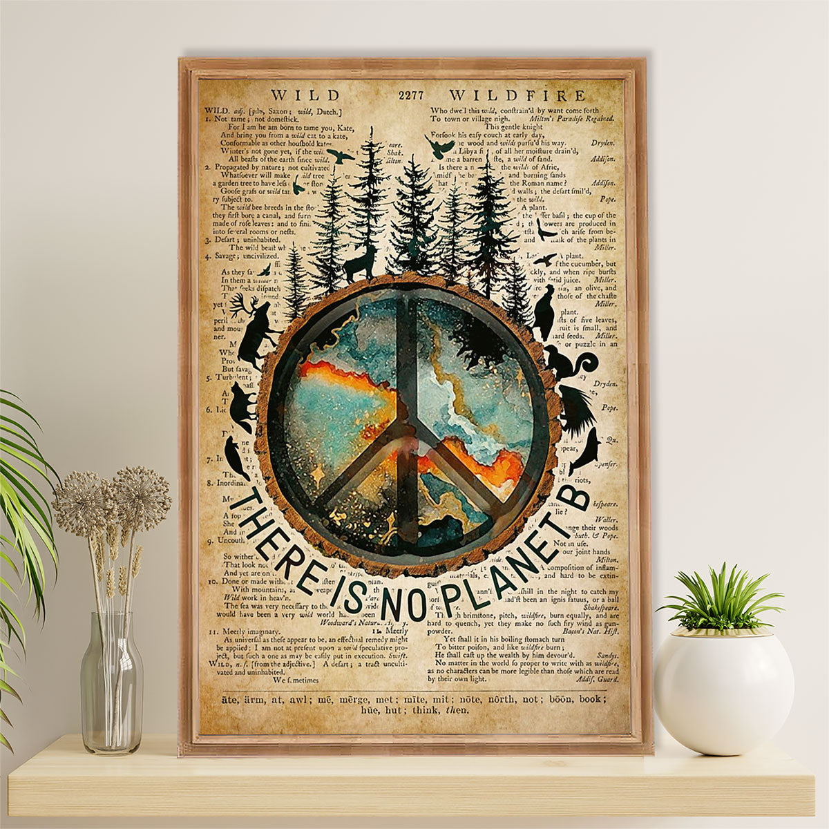 Camping Poster | There Is No Planet B | Wall Art Gift for Camper