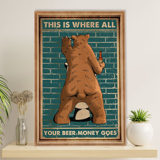 Camping Poster | This Is Where All Your Beer Money Goes | Wall Art Gift for Camper