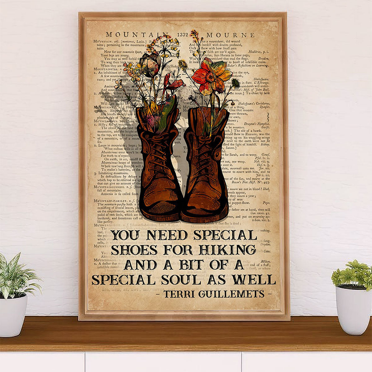Camping Poster | Hiking - You Need Special Shoes For Hiking | Wall Art Gift for Camper
