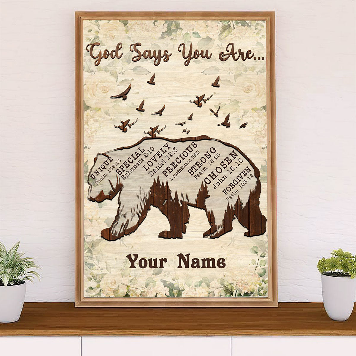 Camping Canvas | Personalized Name - God Says You Are | Wall Art Gift for Campers