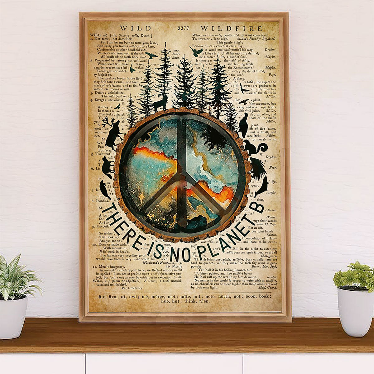 Camping Canvas | There Is No Planet B | Wall Art Gift for Campers