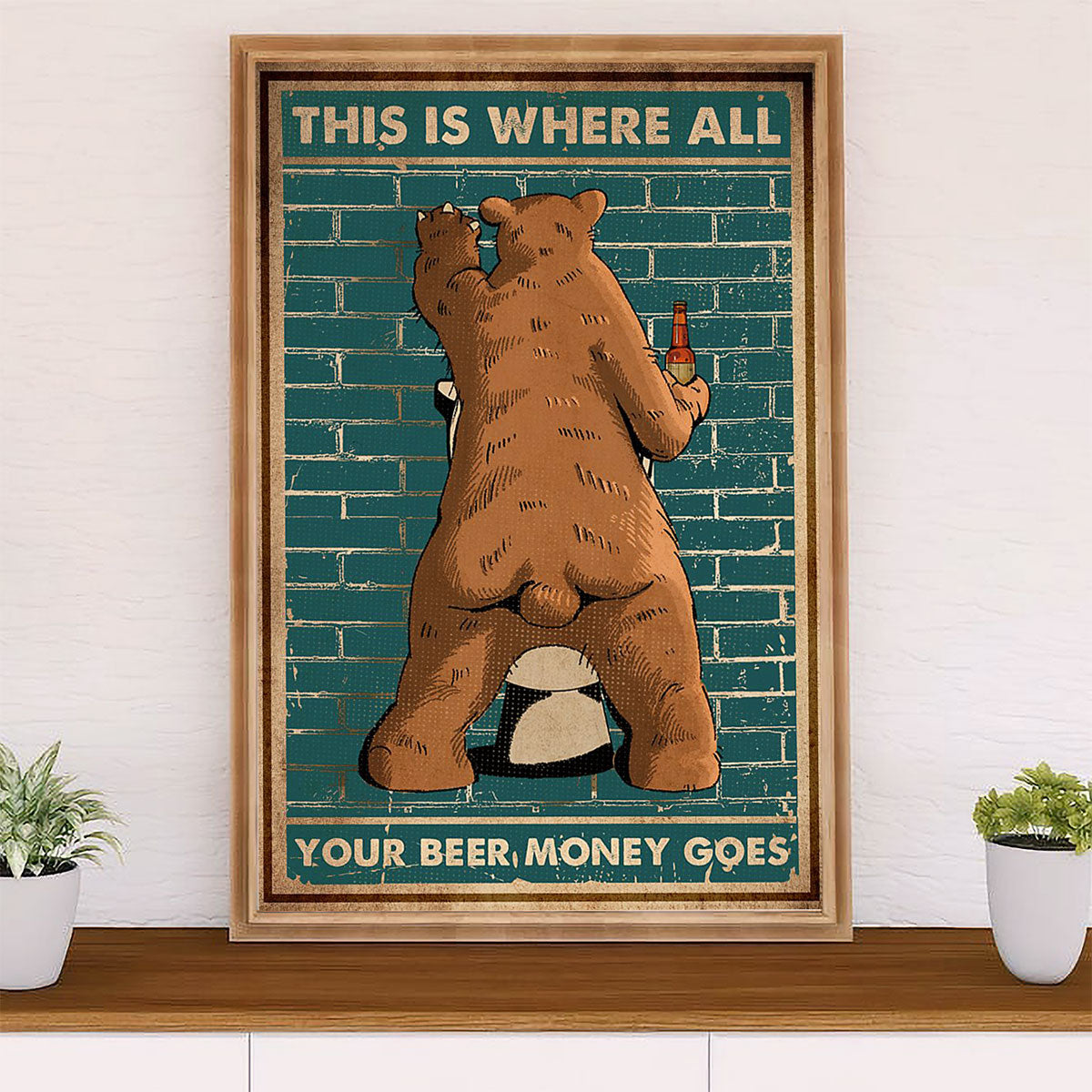 Camping Canvas | This Is Where All Your Beer Money Goes | Wall Art Gift for Campers