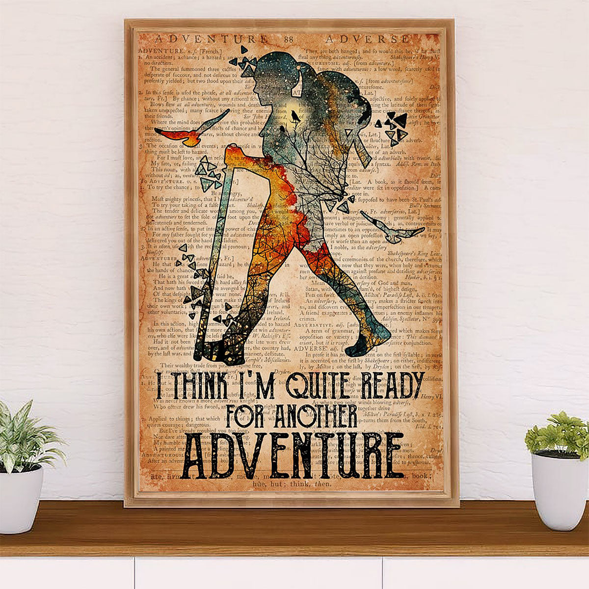 Camping Canvas | Hiking - I Think I'm Quite Ready For Another | Wall Art Gift for Campers
