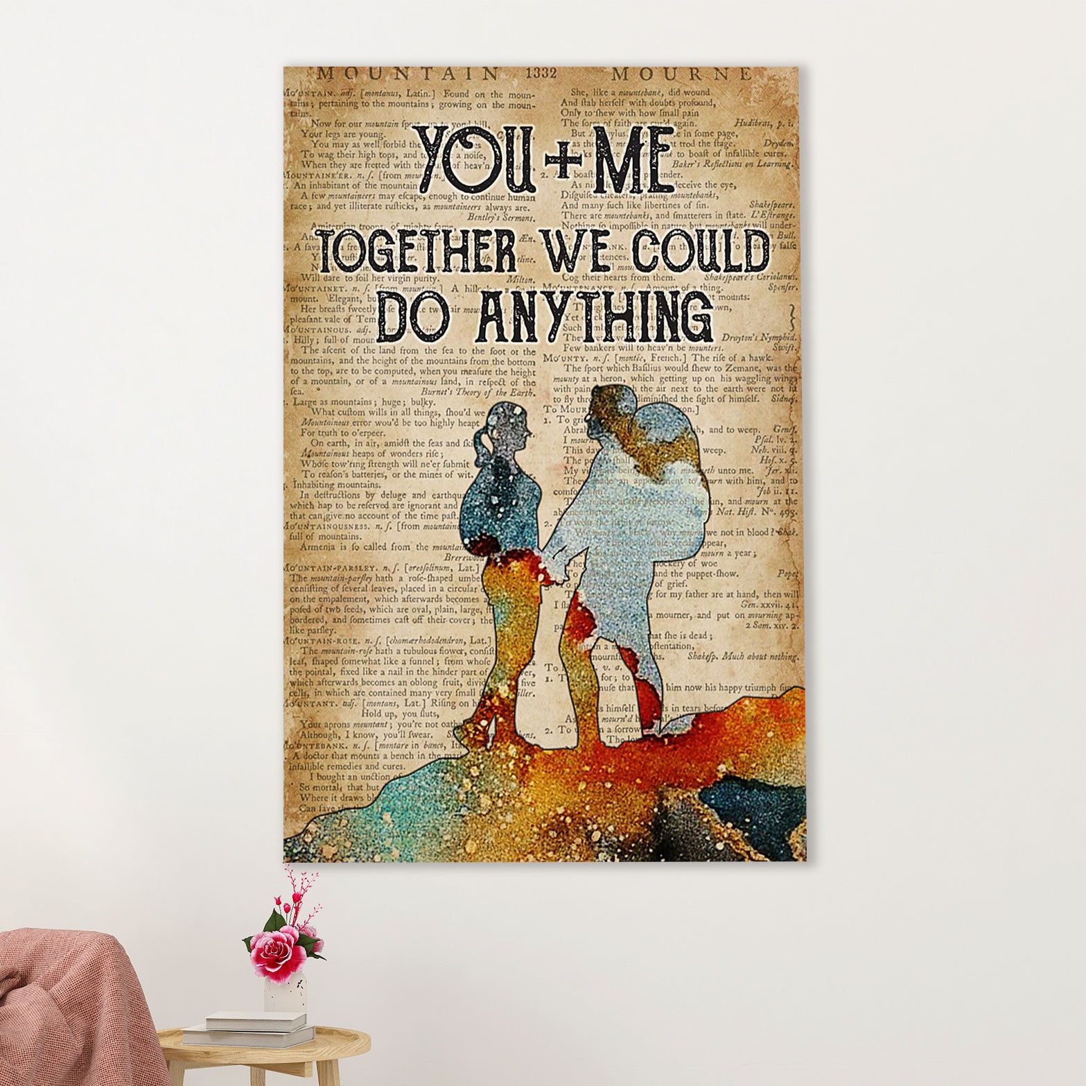 Camping Poster | Couple - You & Me Together We Could Do Anything | Wall Art Gift for Camper
