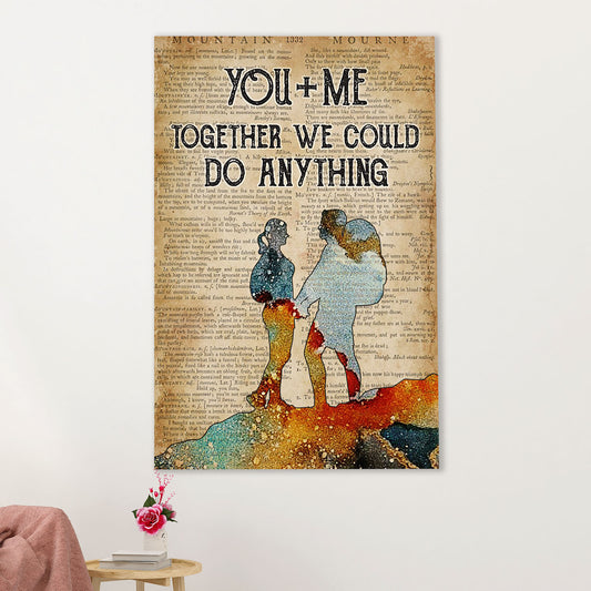 Camping Canvas | Couple - You & Me Together We Could Do Anything | Wall Art Gift for Campers
