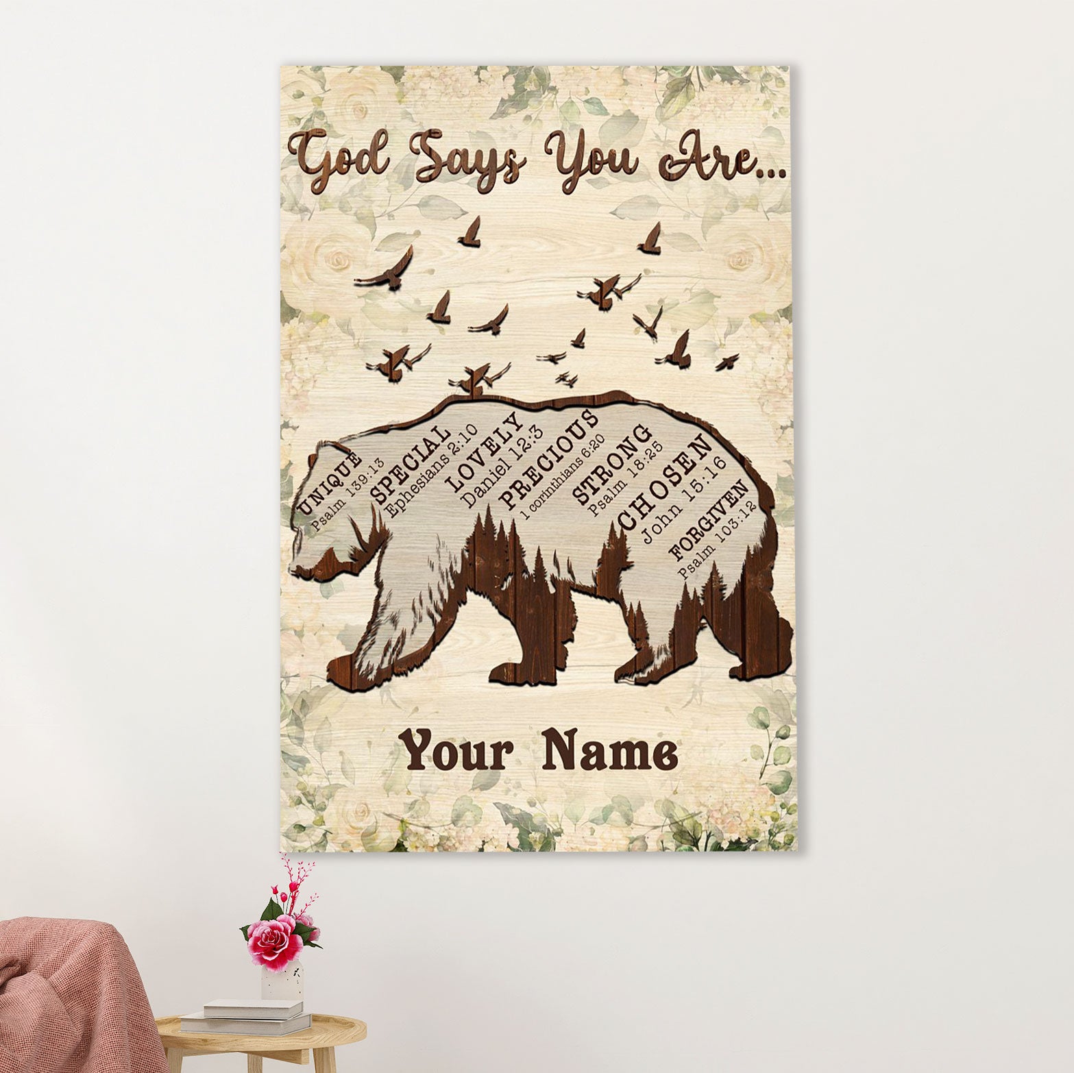 Camping Canvas | Personalized Name - God Says You Are | Wall Art Gift for Campers
