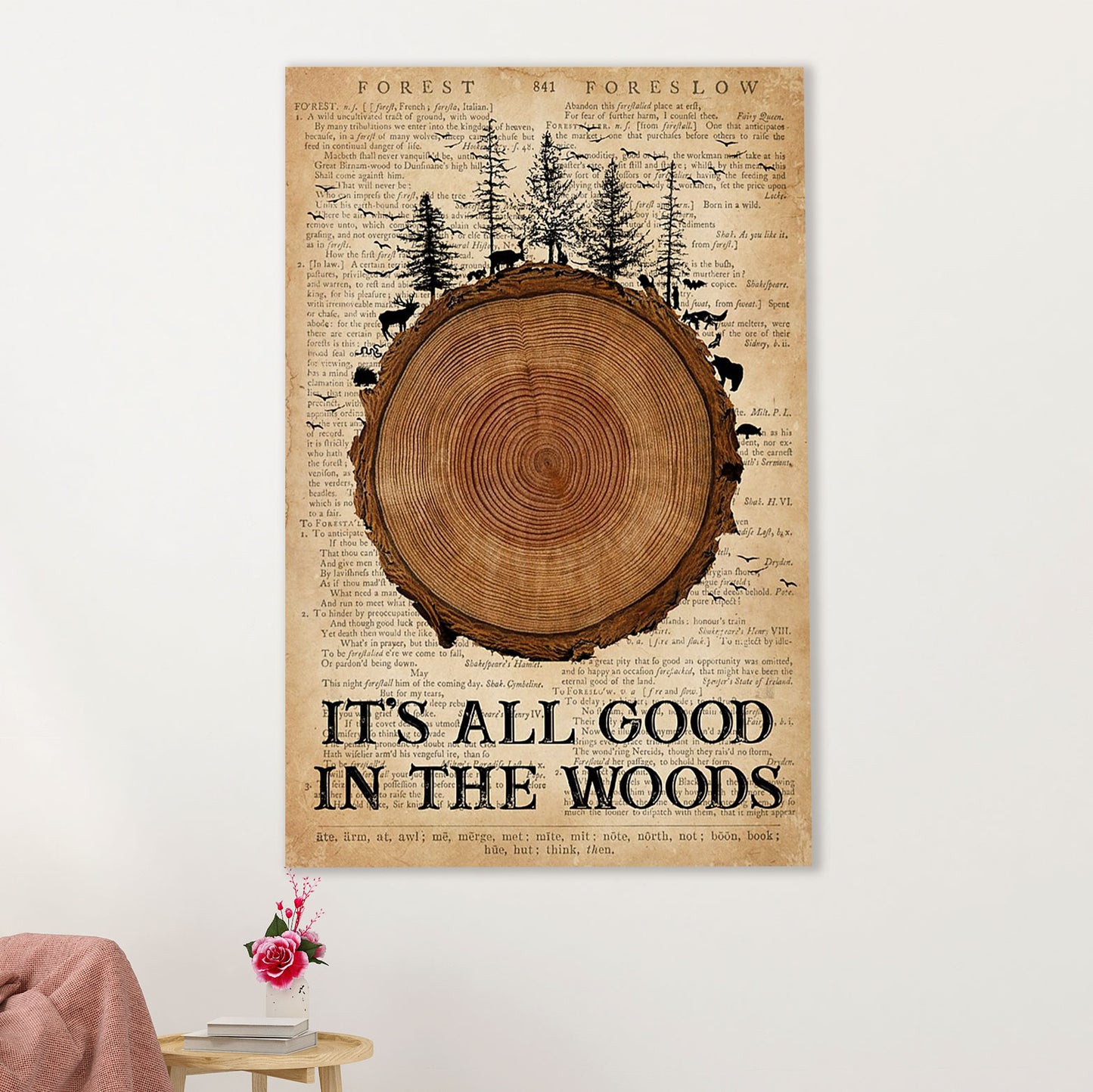 Camping Canvas | It's All Good In The Woods | Wall Art Gift for Campers