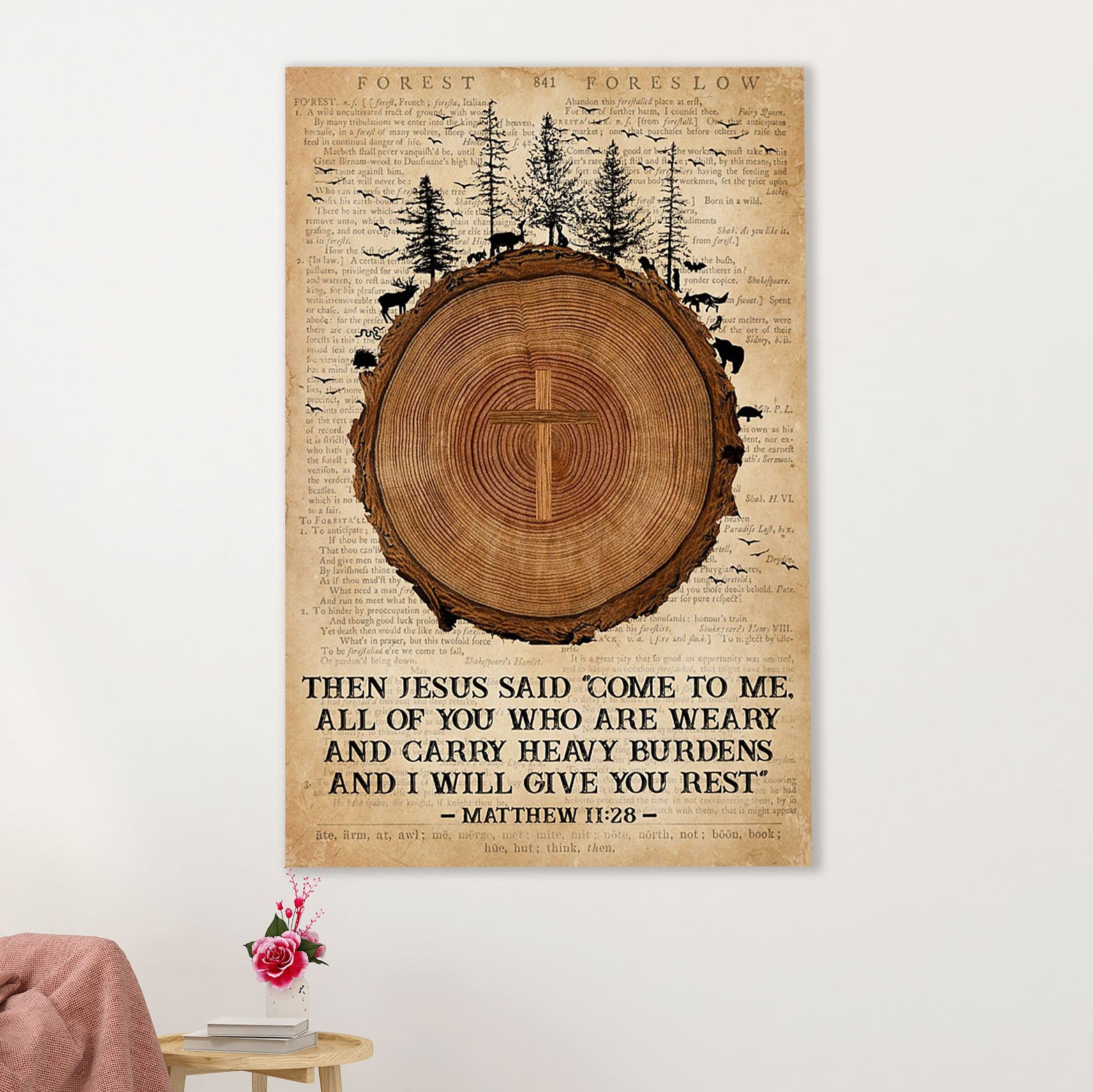 Camping Poster | The Jesus Said Come To Me | Wall Art Gift for Camper