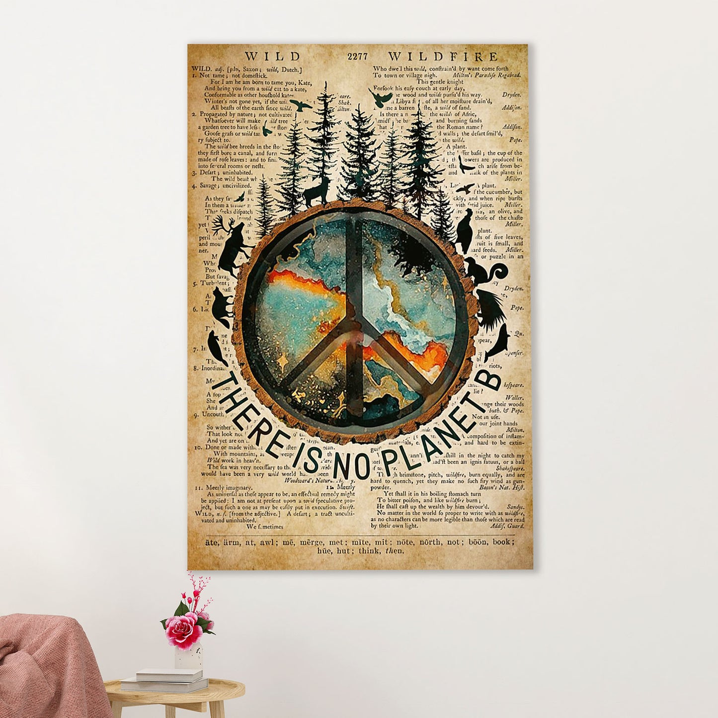 Camping Canvas | There Is No Planet B | Wall Art Gift for Campers