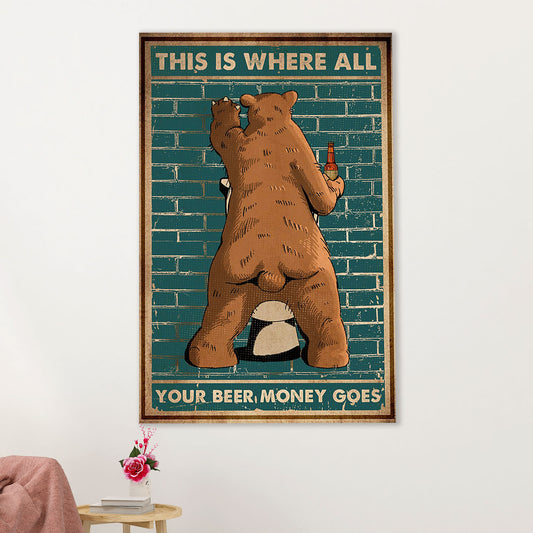 Camping Canvas | This Is Where All Your Beer Money Goes | Wall Art Gift for Campers