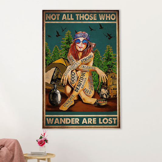 Camping Canvas | Not All Those Who Wander Are Lost | Wall Art Gift for Campers