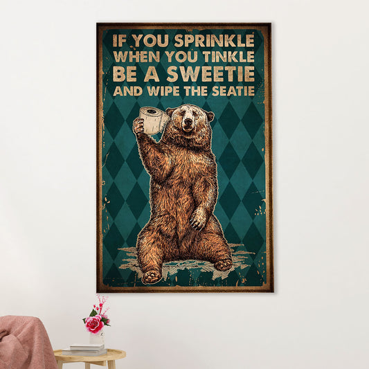 Camping Canvas | If You Sprinkle When You Tinkle | Wall Art Gift for Campers