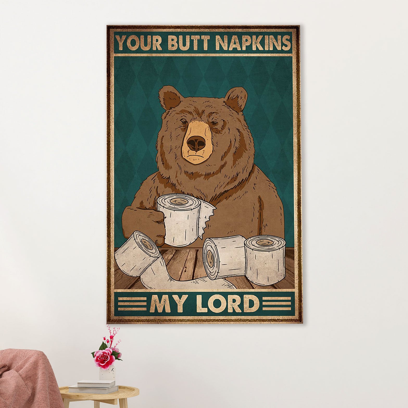 Camping Canvas | Your Butt Napkins My Lord | Wall Art Gift for Campers