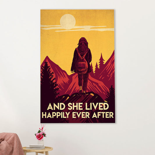 Camping Canvas | And She Lived Happily Ever After | Wall Art Gift for Campers