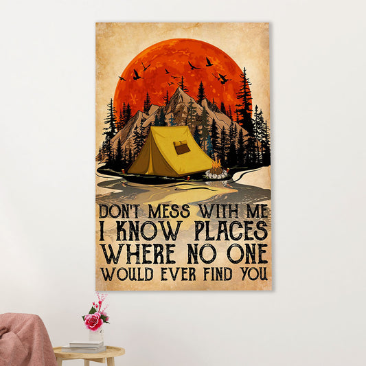 Camping Canvas | Don’t Mess With Me | Wall Art Gift for Campers