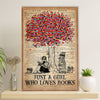 Books Lover Canvas Prints | Just A Girl Who Loves Books | Wall Art Gift for Books Reader