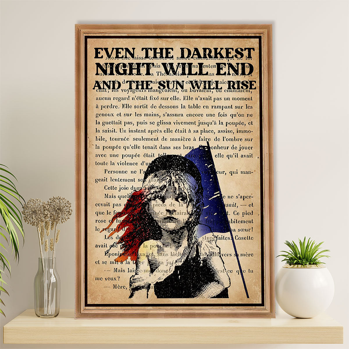 Books Lover Canvas Prints | Even The Darkest Night Will End | Wall Art Gift for Books Reader