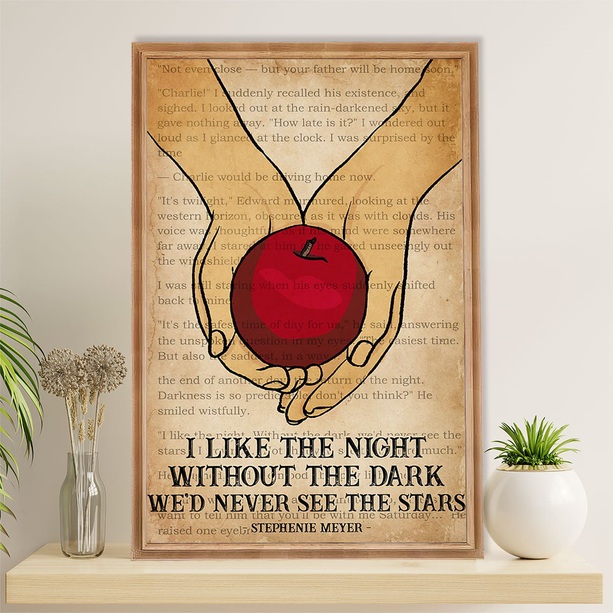 Books Lover Canvas Prints | I Like The Night Without The Dark | Wall Art Gift for Books Reader