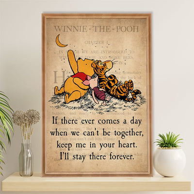 Books Lover Poster Prints | Winnie The Pooh | Wall Art Gift for Books Reader