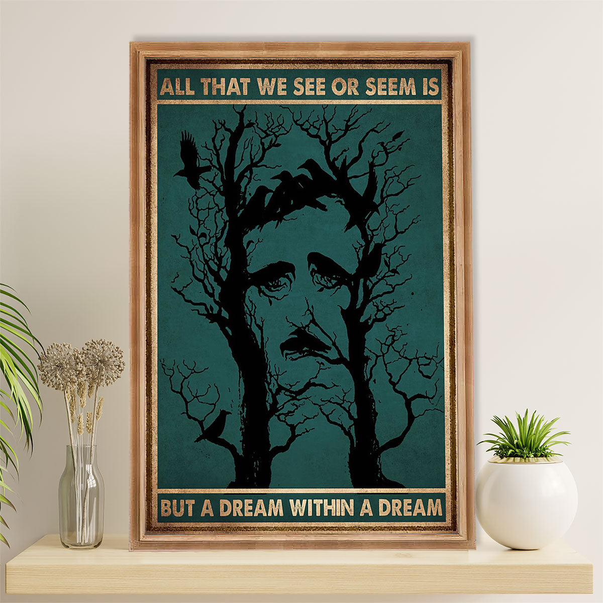 Books Lover Poster Prints | All What We See Or Seem | Wall Art Gift for Books Reader