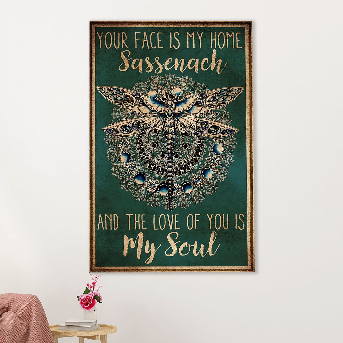Books Lover Poster Prints | Your Face Is My Home | Wall Art Gift for Books Reader