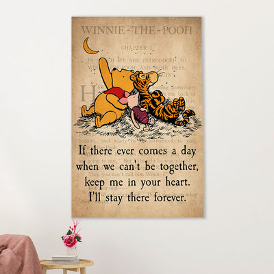 Books Lover Poster Prints | Winnie The Pooh | Wall Art Gift for Books Reader