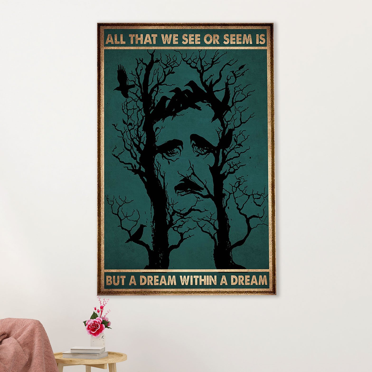 Books Lover Poster Prints | All What We See Or Seem | Wall Art Gift for Books Reader