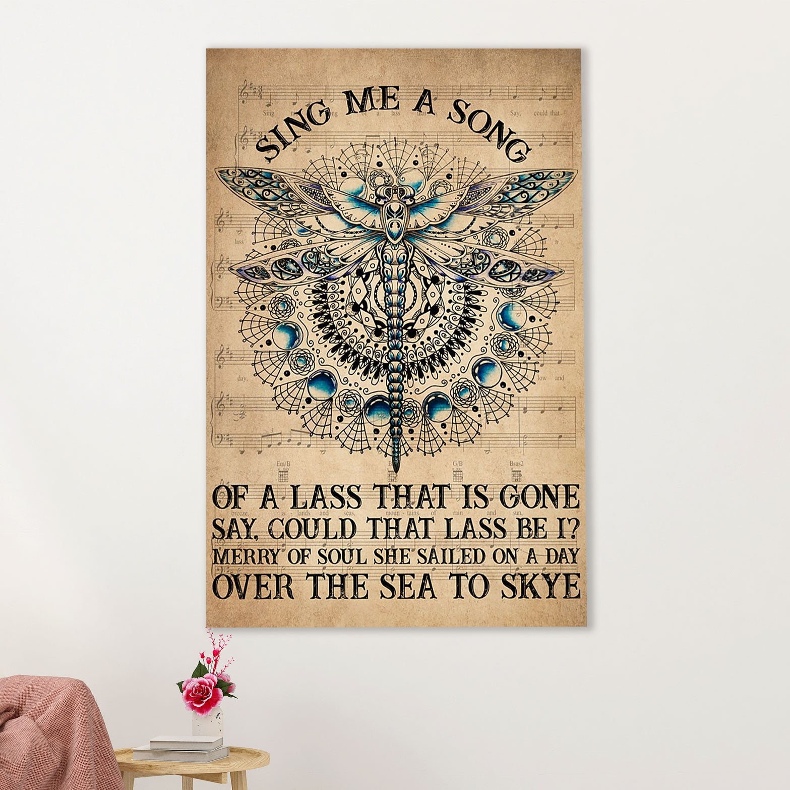 Books Lover Poster Prints | Sing Me A Song | Wall Art Gift for Books Reader