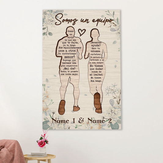 Books Lover Canvas Prints | Personalized Couple Name | Wall Art Gift for Books Reader