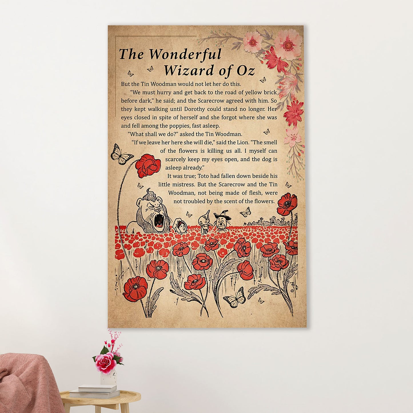 Books Lover Poster Prints | The Wonderful Of Wizard Of Oz | Wall Art Gift for Books Reader