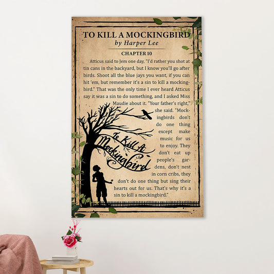 Books Lover Canvas Prints | To Kill A Mockingbird | Wall Art Gift for Books Reader