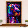 Pitbull Water Color Poster - Dog Wall Art For Living Room - Gifts for Pitbull Lovers Mom Dad