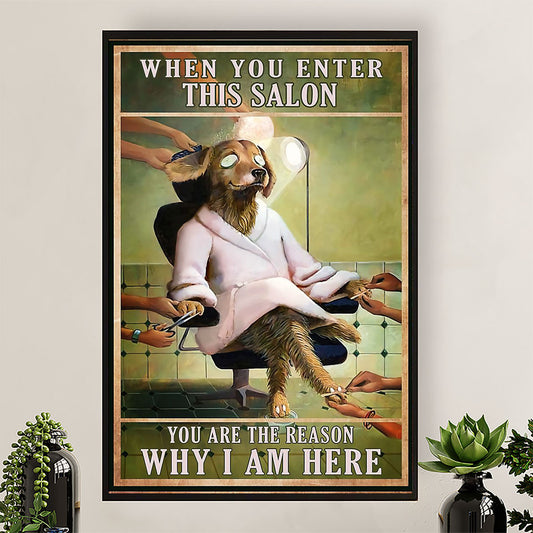 Hairdresser Poster When You Enter This Salon | Wall Art Gift for Hairstylists