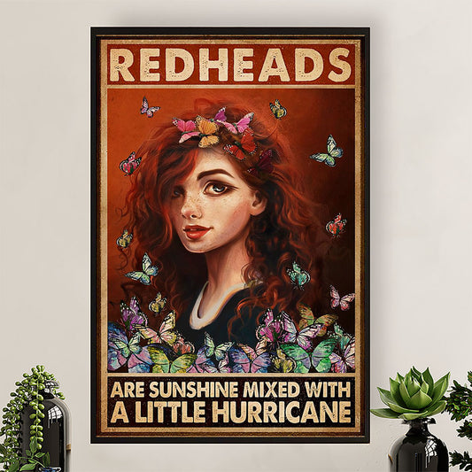 Hairdresser Poster Redhreads Are Sunshine Mixed With A Little Hurricane | Wall Art Gift for Hairstylists