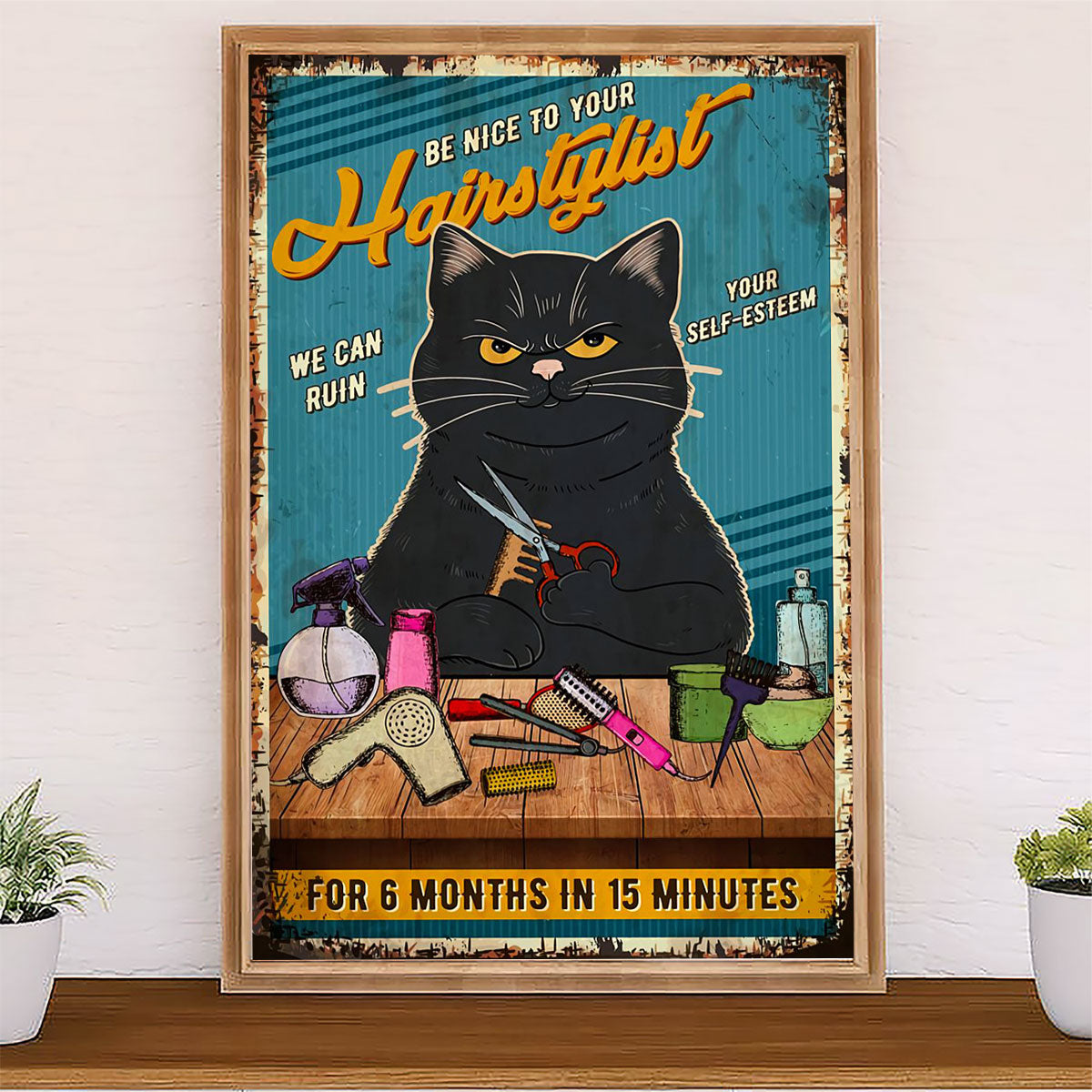 Hairdresser Canvas Be Nice To Your Hairstylist | Wall Art Gift for Hairstylists