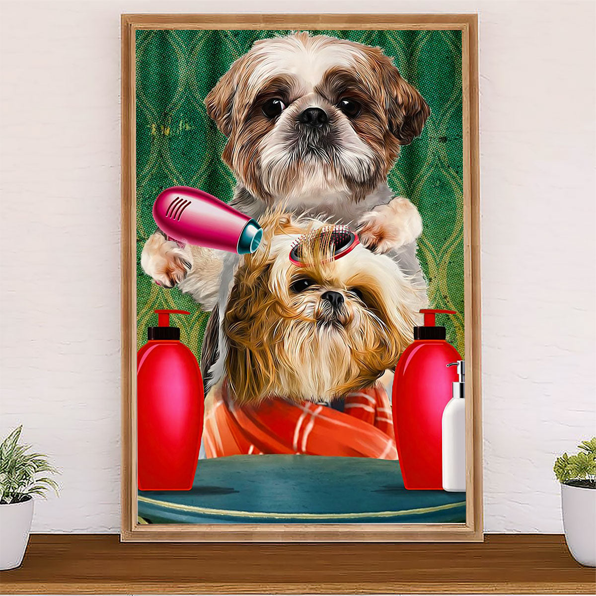 Hairdresser Canvas Dog Hairdresser | Wall Art Gift for Hairstylists