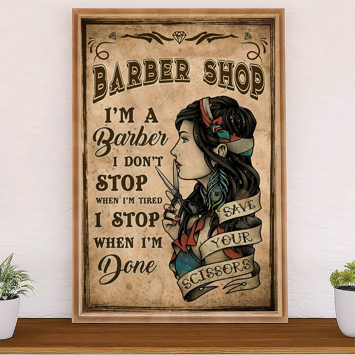Hairdresser Canvas Barber Shop - I'm A Barber | Wall Art Gift for Hairstylists