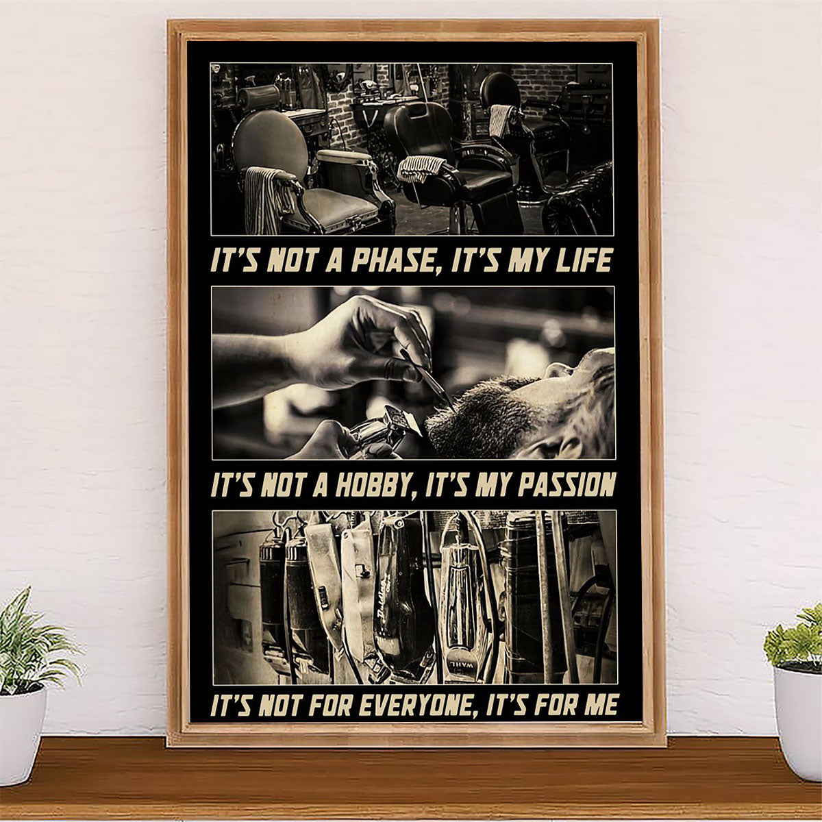 Hairdresser Canvas It's Not A Phase, It's My Life | Wall Art Gift for Hairstylists