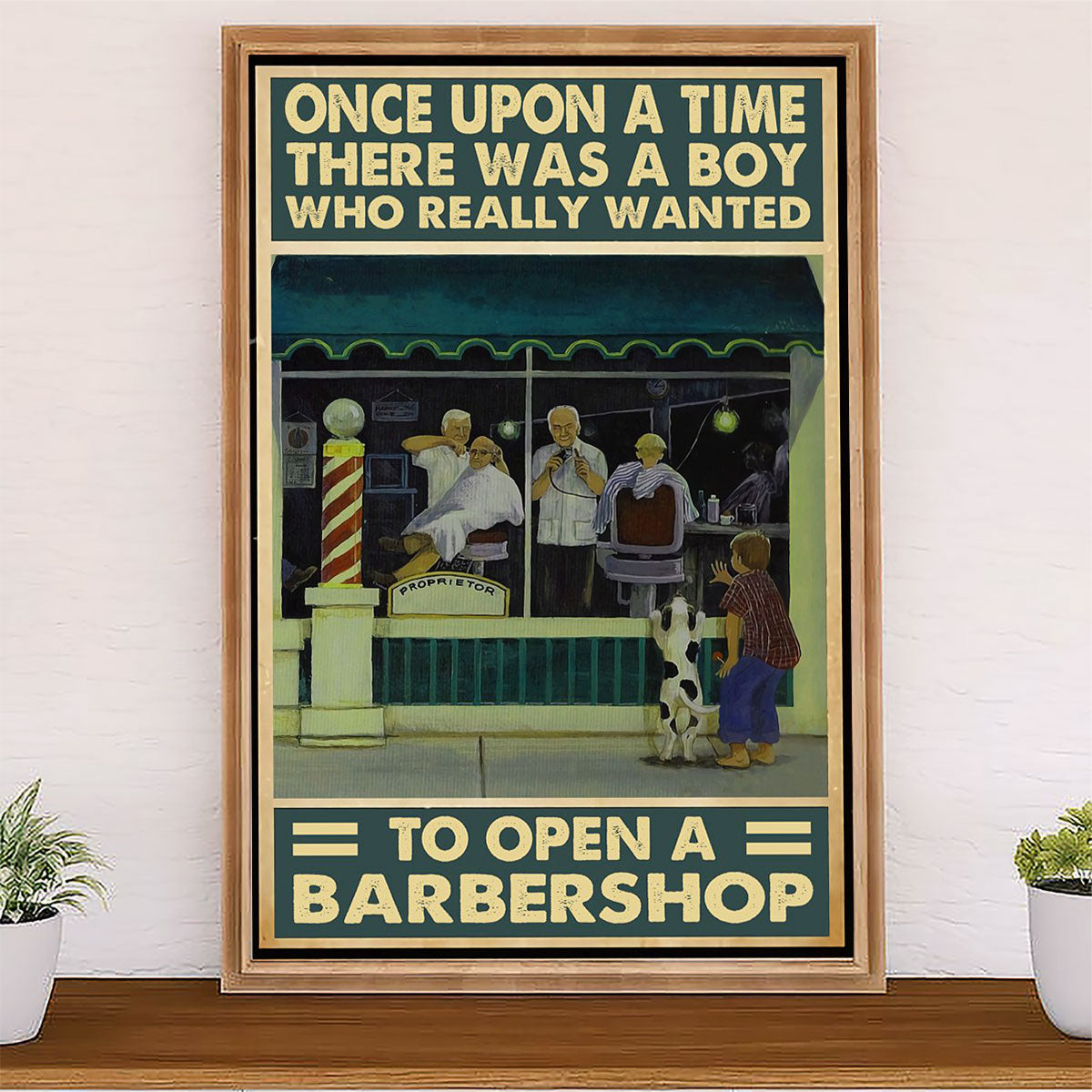 Hairdresser Canvas There Was A Boy Who Really Wanted To Open A Barbershop | Wall Art Gift for Hairstylists
