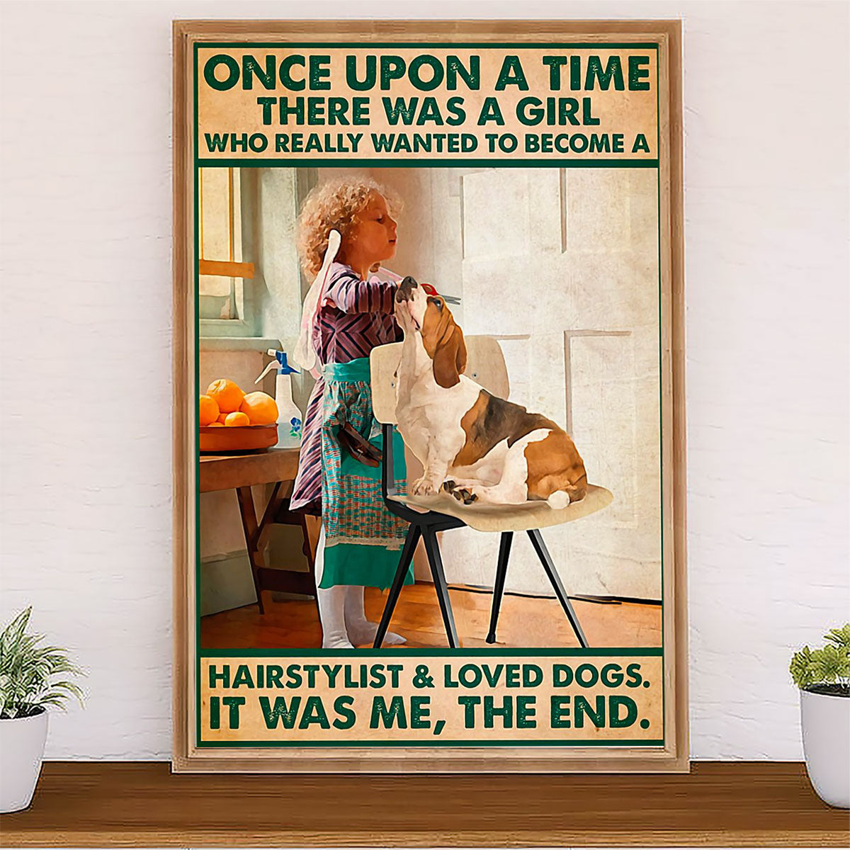 Hairdresser Poster There Was A Girl Who Really Wanted To Become Hairstylist | Wall Art Gift for Hairstylists