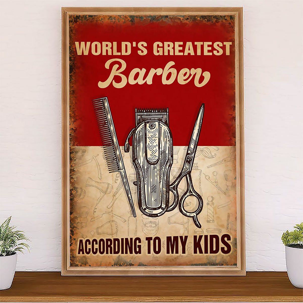 Hairdresser Canvas World's Greatest Barber | Wall Art Gift for Hairstylists